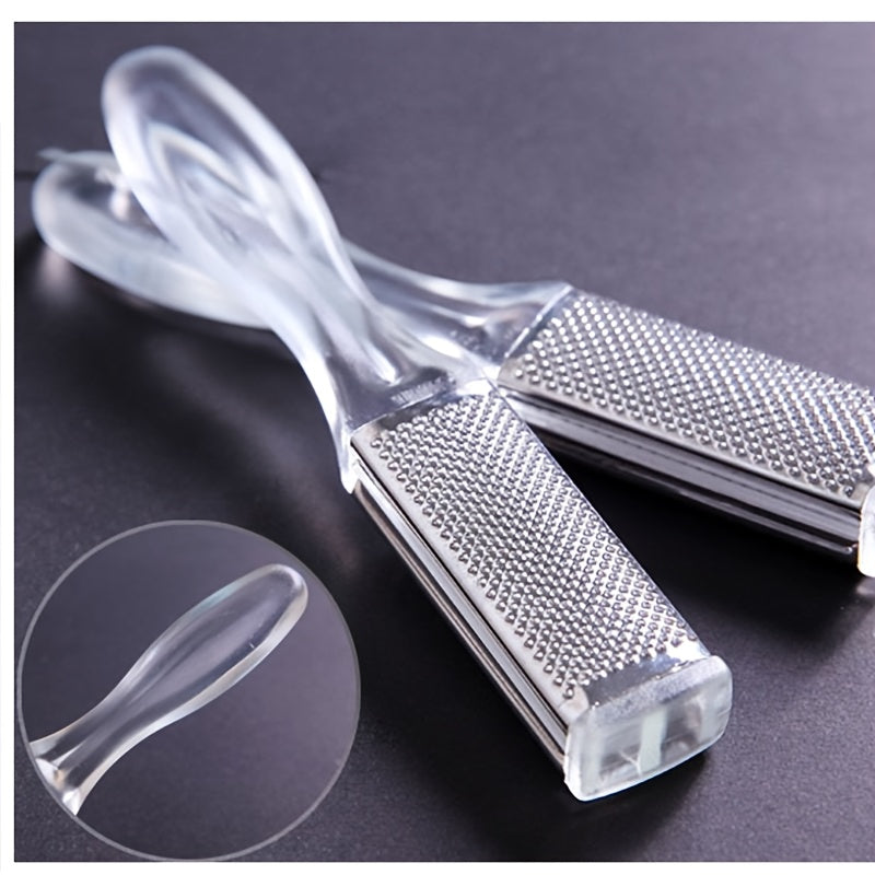 Removedor de callos para pies y manos de acero inoxidable sin olor, herramienta de pedicura duradera de dos lados para piel suave