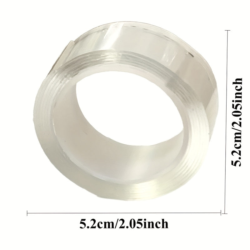 1pc Cinta Transparente Versátil - Adhesivo Fuerte y Sin Residuos para Uso en el Hogar y la Oficina | Ideal para Cocina, Baño, Lavabo y Decoraciones DIY, Suministros de Oficina|Adhesivo Versátil|Cinta Duradera