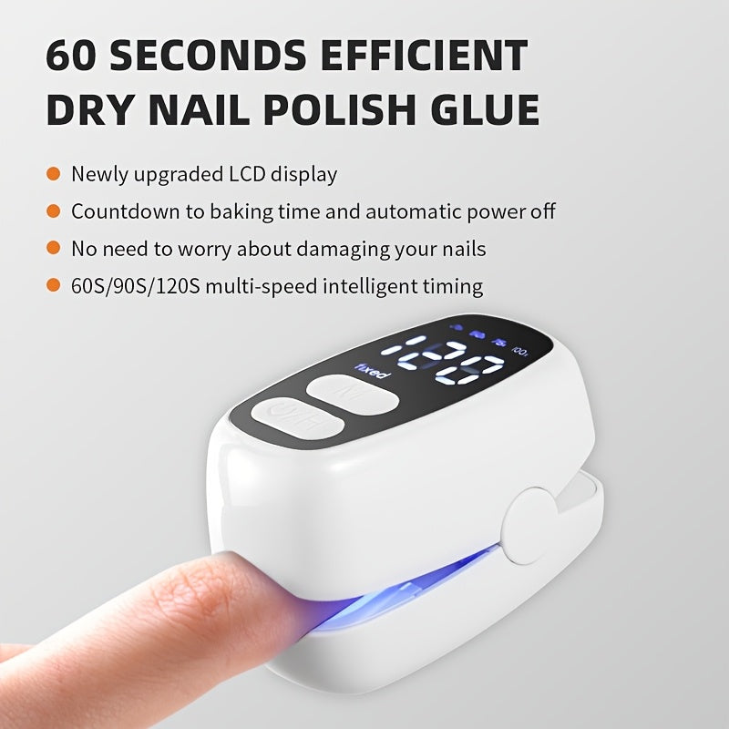 Máquina de cuidado de uñas recargable por USB, lámpara de uñas LED, diseño innovador de clip, regalo de San Valentín para hombres y mujeres.