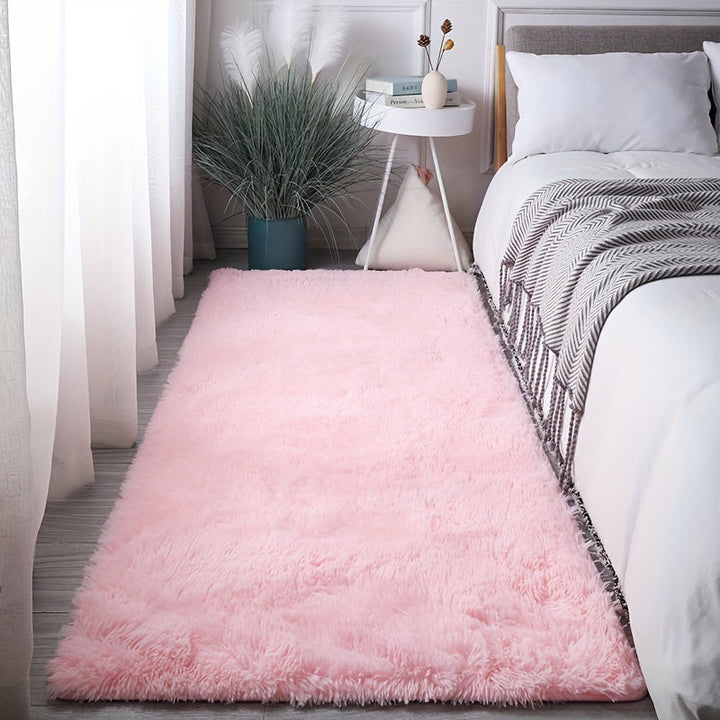 1pc, Alfombra de Tinte Rosa con Patrón Tie-Dye, Suave y Esponjosa para Sala, Dormitorio, Residencia Universitaria o Mesa de Café/Té, Multiusos como Colchoneta de Yoga, Fitness o Picnic/Camping, Ligera y Fácil de Doblar, Decoración para Habitaciones/Hogar