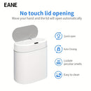 Basurero Inteligente EANE con Tapa - Sensor Sin Contacto, Funciona con Batería (36V), Diseño Moderno y Compacto para Cocina, Baño o Sala, Material PP Duradero, y Blanco, Eliminación de Residuos
