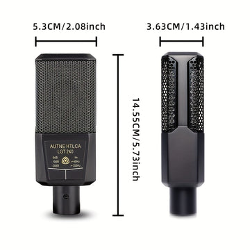 Conjunto de Micrófono Condensador con Cable BM-800 para Canto, Juegos y Grabación