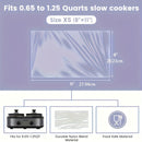 30/20/10pcs Forros para Olla de Cocción Lenta 20.32cm x 27.94cm Bolsas Desechables Mini Tamaño Apto para Ollas de 0.65 qt a 1.25 qt Diseño con Sello Fresco Libre de BPA