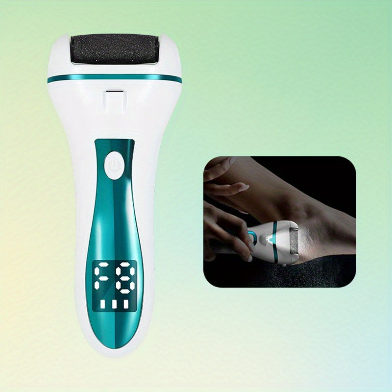 Extracción de pies portátil USB recargable - Herramienta de extracción de luz muerta de alta capacidad beige con pantalla digital, diseño compacto y seguro para pies, manos, extracción de pies, dispositivo elegante, plástico duradero