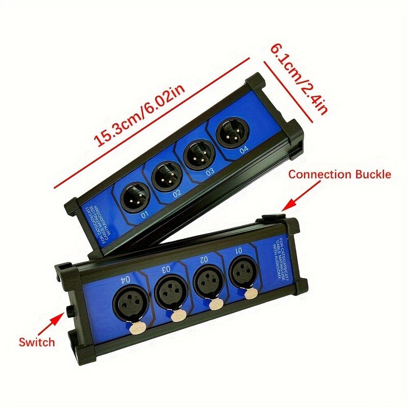 Cable de Desglose XLR a RJ45 de 4 Canales - Extensor Ethernet Cat 5/6 para Escenario, Sonido y Iluminación | Calidad de Audio Profesional con Bajo Ruido y Alta Flexibilidad