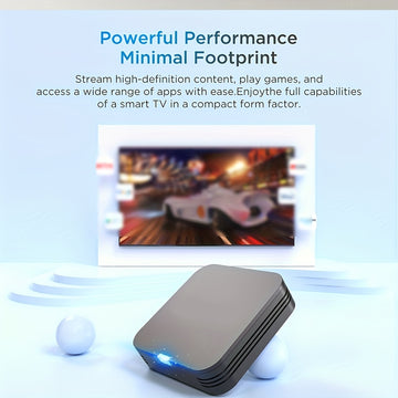 TUOGTCI Android 10.0 Mini Caja de TV con procesador Allwinner H313 Quad-Core, 4K Ultra HD 60Hz, montable en la pared o detrás de la TV, diseño compacto para entretenimiento de ahorro de espacio, alimentado por USB con control remoto, dispositivo de trans