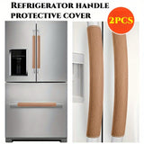 2 Piezas de Fundas Protectoras de Cuero Sintético para Refrigerador, Lavavajillas y Microondas - Antideslizantes, Antiimpacto, Resistentes a Arañazos, Diseño Texturizado, Protección para Manijas de Electrodomésticos, Esenciales del Hogar, Construcción Ro