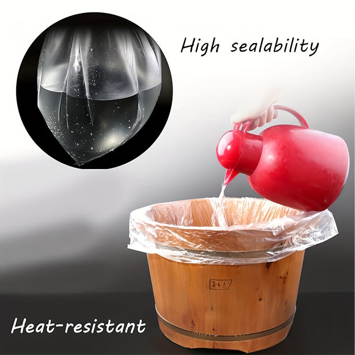 160 bolsas desechables para baño de pies, bolsas transparentes de plástico higiénicas y sin olor para cuidado de los pies en hogares, salones de belleza e hoteles