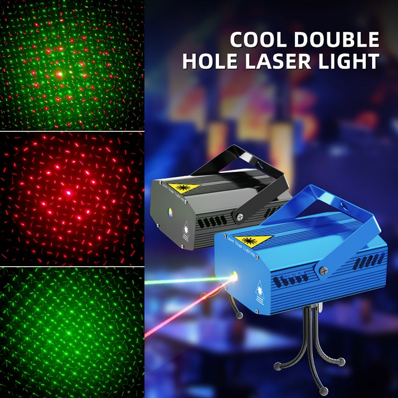 Luces de fiesta, luces de discoteca, luz completa·luces de encuentro láser, luces de DJ con cable USB de 1 metro, luces de escenario, luces láser de discoteca, luces de fiesta multi-modo activadas por sonido para bar, cumpleaños, bodas, vacaciones, Navid