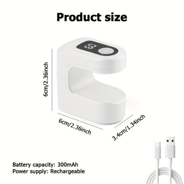 1-Pack Lámpara LED Portátil para Uñas con Temporizador Digital - Secador de Gel USB, Rápido y Compacto para Manicura/Pedicura en Casa o Salón, Batería de Litio Incluida, Accesorios para Uñas de Gel, Interfaz Fácil de Usar, Alta Durabilidad, Ideal para Af