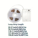 Tira de luces LED 2835 30D, blanca cálida/fría, autoadhesiva, cortable, funciona con pilas (pilas no incluidas), ideal para iluminación trasera de TV, tocador, gabinetes, decoración del hogar y ambiente festivo, luz para sala de estar