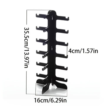 1pieza Negro 6 Pares de Soporte de Gafas de Plástico para Hombre y Mujer, Almacenamiento de Gafas de Sol, Soporte de Visera, Almacenamiento de Gafas en el Mostrador de la Tienda, Torres de Joyería