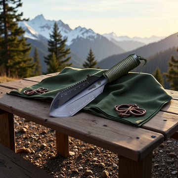 Palas Multiusos 8 en 1 de Metal Resistente con Hoja Forjada Precisamente - Herramienta para Camping, Jardinería y Limpieza de Autos, Equipo Portátil de Supervivencia al Aire Libre para Senderismo, Mochileros y Aventuras Exteriores