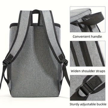Bolsa de almuerzo aislada de tela Oxford 2025, tejido Oxford grueso, paquete de hielo negro para exteriores, ideal para pícnic y aventuras al aire libre, bolsa de hombro, sin contacto con alimentos, regreso a la escuela.