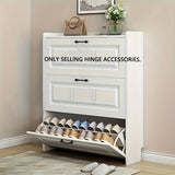 2 piezas de armario de zapatos blanco de 3 niveles con marco de hierro grueso, estantes plegables ocultos para almacenamiento organizado de zapatos, diseño independiente, capacidad de almacenamiento cerrado <3,2 pies cúbicos, organizador de almacenamient