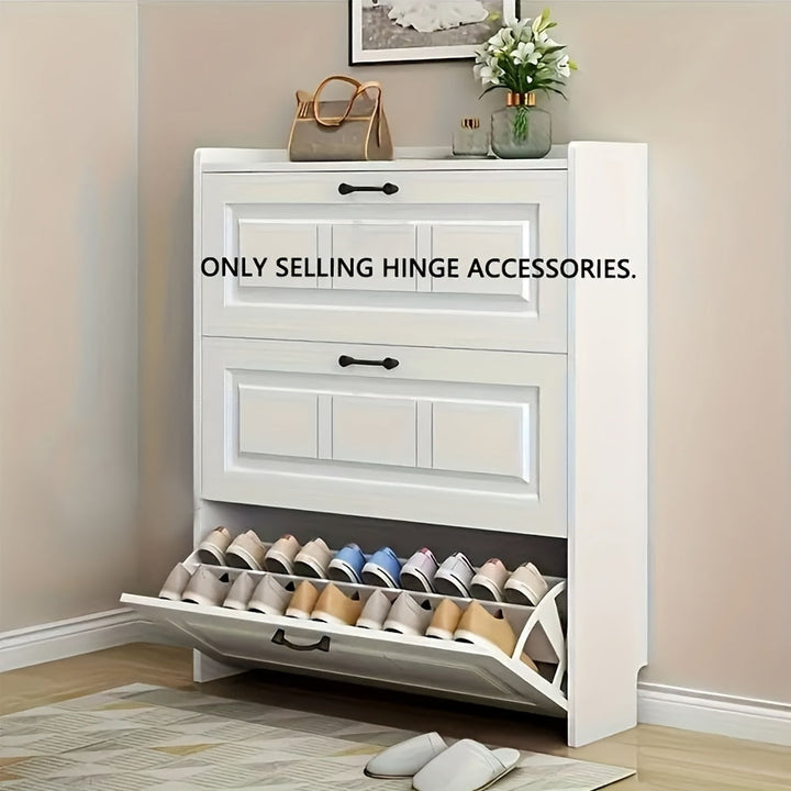 2 piezas de armario de zapatos blanco de 3 niveles con marco de hierro grueso, estantes plegables ocultos para almacenamiento organizado de zapatos, diseño independiente, capacidad de almacenamiento cerrado <3,2 pies cúbicos, organizador de almacenamient