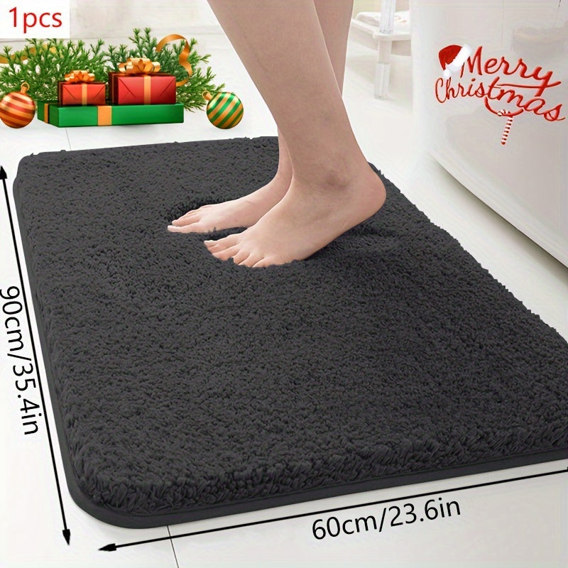 Alfombrilla de baño de espuma de memoria de terciopelo de lujo - Seca rápidamente, lavable, antideslizante, con superficie de terciopelo, ideal para decoración del hogar en sala de estar, dormitorio, cocina y más, alfombrilla de baño