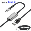 Adaptador de Cable RJ45 a USB para Hombre, Adaptador de Tipo C a USB Gigabit para Tarjeta de Red 2 en 1 para Switch iPhone 15 16 Pro Macbook Air Pro Laptop iPad Pad Teléfono y Xbox PS5