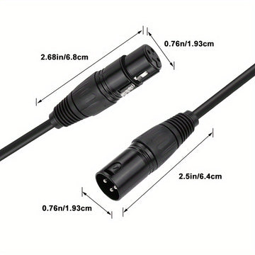 Cable de Audio XLR i-zclive, Cable XLR, Cable de Audio XLR Macho a Hembra para Micrófono, Cable de Micrófono XLR para Cable de Audio KTV, Cable de Micrófono XLR de 3 Pines, Cable de Altavoz XLR Balanceado Adecuado para Micrófonos, Preamplificadores, Sist