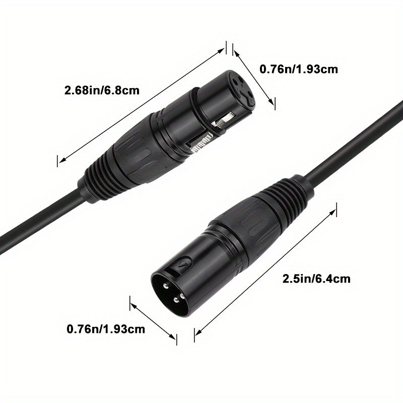 Cable de Audio XLR i-zclive, Cable XLR, Cable de Audio XLR Macho a Hembra para Micrófono, Cable de Micrófono XLR para Cable de Audio KTV, Cable de Micrófono XLR de 3 Pines, Cable de Altavoz XLR Balanceado Adecuado para Micrófonos, Preamplificadores, Sist