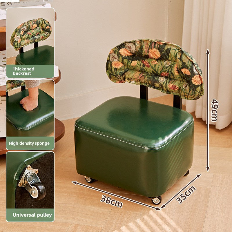 8 miembros de la familia pueden usar silla deslizante pequeña con rueda universal, polea para el hogar, respaldo móvil, silla baja, alquiler de casa, cambio de zapatos.