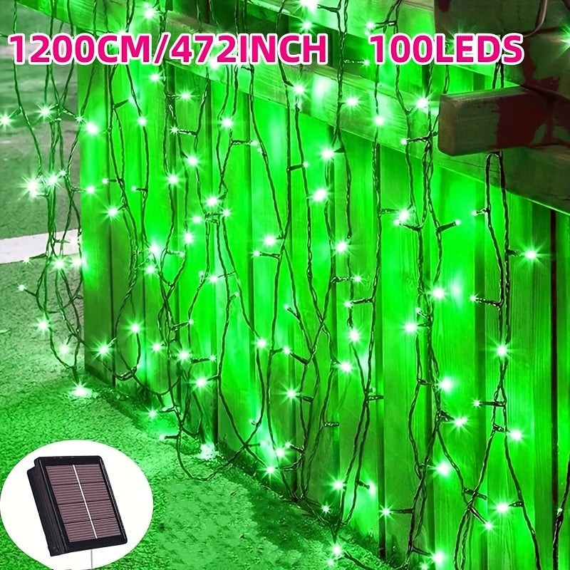 Luces de Cadena Solar Estrella 12m 100 Luces