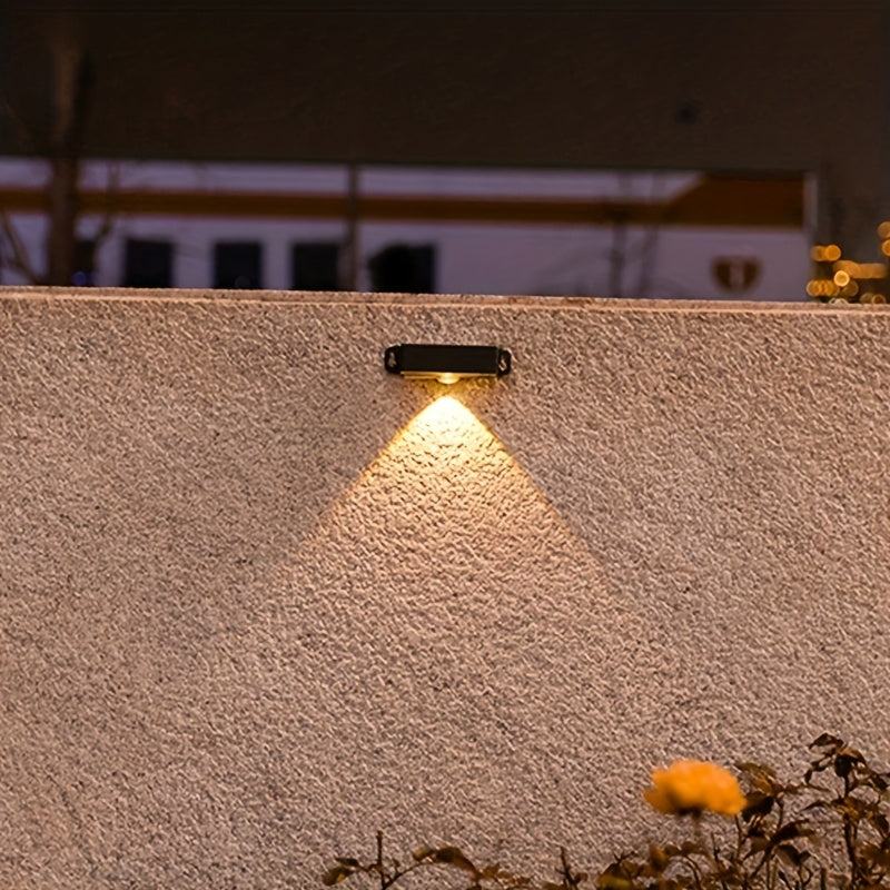 4 luces solares para pared exterior, 1 LED, 2 LED, 3 LED, 4 LED, alta calidad, luz para balcón, jardín, villa, área rural, cerca, ideal para pared exterior, garaje, patio