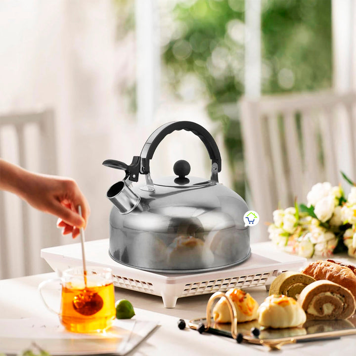 Tetera Silbante De 2.5L Acero Inoxidable Camping Hervidor De Té HK
