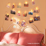 Luz Led Pinza Fotos X20 Luces Gancho Extensión 285cm LG20N