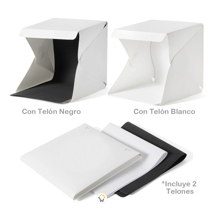 Mini Estudio Fotografía Caja de Luz LED Fotos Plegable HL11031