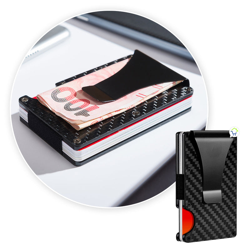 Billetera Fibra De Carbono Tarjetero Anti-robo Compacto DG03021