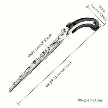 Cuchilla de doblar metal de corte rápido de Damasco - Cuchilla portátil de carpintería de una mano con reemplazo de hoja de teclado, no necesita electricidad para podar árboles, registro de jardín y proyectos de carpintería, cuchillas de mano para carpin