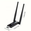 Repetidor WiFi USB de alta potencia - Extensor inalámbrico de largo alcance con velocidad de 300 Mbps, amplificador de señal súper potente, fácil instalación para enrutamiento en el hogar, amplificador de señal inalámbrica | Configuración de antena dual