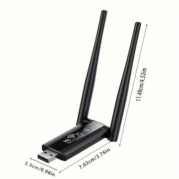 Repetidor WiFi USB de alta potencia - Extensor inalámbrico de largo alcance con velocidad de 300 Mbps, amplificador de señal súper potente, fácil instalación para enrutamiento en el hogar, amplificador de señal inalámbrica | Configuración de antena dual