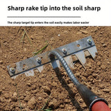 Rastrillo de Hierro Resistente de 27 cm con Cuchillas Afiladas Reemplazables - Herramienta Multiherramientas para Eliminar Malezas en Jardines y Granjas