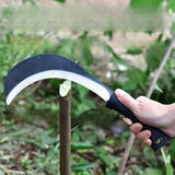 Machete de acero de manganeso de alta resistencia - Mango de metal ergonómico, hoja de carbono afilada para un corte eficiente de césped, poda de árboles y eliminación de malezas - Ideal para agricultura, corte de neumáticos y más - Herramienta duradera,