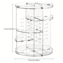 [Giratorio Transparente Maquillaje Organizer] Organizador de Maquillaje Giratorio Transparente 360° - 1 pza Estante Giratorio para Cosméticos de Encimera - Para Almacenamiento en Dormitorio y Baño