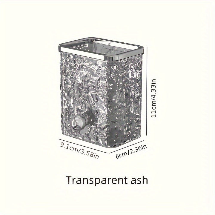 Porta cepillos con diseño de glaciar y ondas de agua, estante de baño sin taladro, caja organizadora para accesorios de maquillaje y artículos de baño