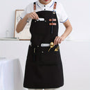 1 delantal de lona con cuatro bolsillos, perfecto para restaurantes, cocinas caseras, tiendas de té con leche, floristerías, cafeterías, panaderos, jardineros, delantales de cintura para hombres y mujeres, ropa de trabajo
