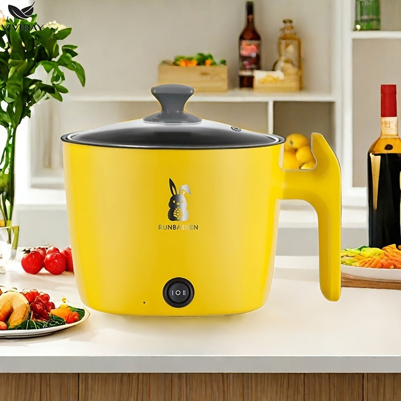 Olla eléctrica, olla eléctrica doméstica, olla eléctrica multifuncional de cocina, olla eléctrica de dormitorio, mini olla eléctrica, cocinero de arroz pequeño y ligero, olla eléctrica instantánea, regalo de vacaciones, Navidad
