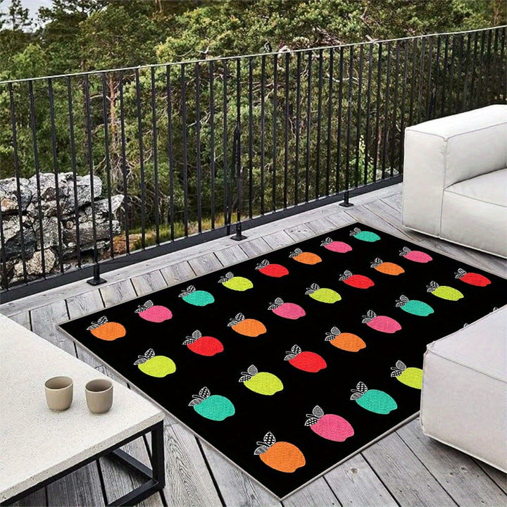 Veludo/852g/m², estampado, patrón geométrico abstracto, decoración casual para salas de juegos, bajo piso, fácil de mantener, con el suave tacto del lujo del veludo, alfombra de gradiente, respaldo antideslizante - Lavable a máquina, adecuado para exteri