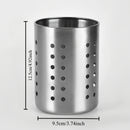 1pc Porta-utensilios de acero inoxidable multiusos para cocina - Caddy de metal apto para alimentos para palillos, cucharas, tenedores, cuchillos - Organizador de cubiertos para el hogar y uso comercial