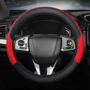 Funda de volante de cuero sintético de ajuste universal con diseño de malla y fibra de carbono - Transpirable, antideslizante, para todas las estaciones, sin anillo interior, se ajusta a la mayoría de los coches, correas de motocicleta | Funda de volante