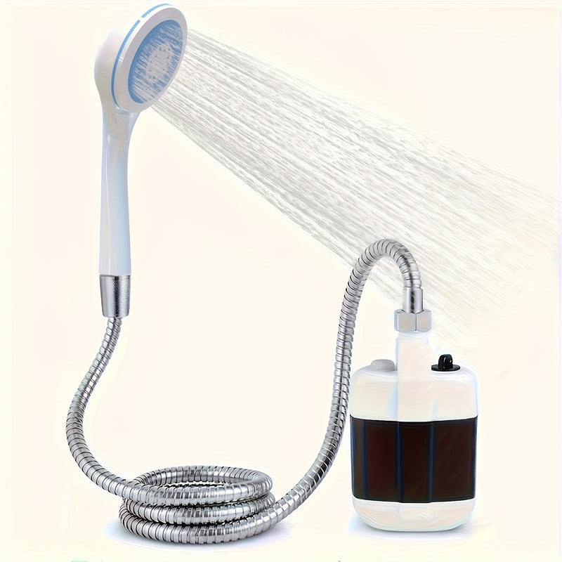 Chorro Portátil para Camping, Viajes en RV y Excursiones Familiares - Ducha Manual con Sistema de Filtración de Agua, Flujo de 4-5 Litros por Minuto