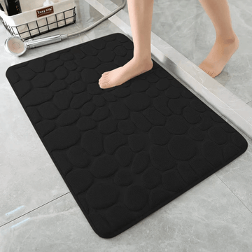 1 pieza de alfombrilla de ducha suave y cómoda, antideslizante, de 23,6 x 5,7 pulgadas, lavable en máquina, poliéster, absorbente, con respaldo de PVC antideslizante, ideal para la seguridad del baño, alfombrilla de seguridad del baño | Alfombrilla de te
