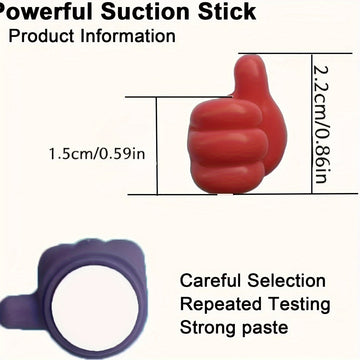 10-Unidades de Ganchos de Pared en Forma de Pulgar de Plástico - Estilo de Moda, Montaje Autoadhesivo Multiusos, Fácil Instalación para Dormitorio, Cocina, Habitación - Ganchos de Utilidad con Fuerte Pasta Sin Clavos Necesarios