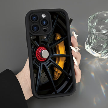 Funda para iPhone 11, 12, 13, 14, 15, 16 Pro Max Pro Plus con diseño de llantas de auto, moderna, creativa, antigolpes y resistente a caídas, ideal para hombres y mujeres, regalo perfecto