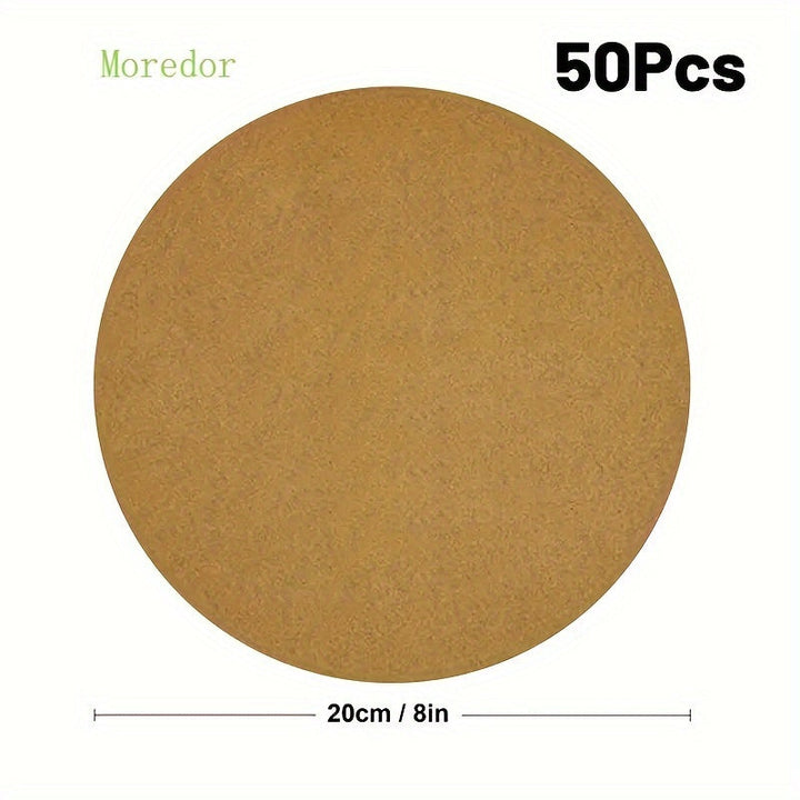 Mantelerías de papel redondas de 20 cm sin agujeros, papel para hornear redondo antiadherente para moldes de pastel de 8 pulgadas (20 cm), forros antiadherentes para hornear, asar, cocinar al vapor, microondas, freidora de aire, herramientas de reposterí