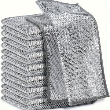 Juego de 8/12/16 paños milagrosos para limpieza - Tela de malla ultradelgada y ultraduradera - Ideal para limpieza en seco y húmeda - Perfecto para vajilla, superficies metálicas, ¡y más! No raya - Genio de cocina - Ampliación de alta definición