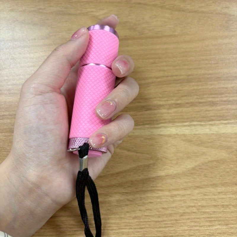 2 luces de manicura LED mini, alimentadas por batería con 9 bombillas LED, adecuadas para curar uñas de gel - portátiles, ideales para el cuidado de las uñas en casa, lámpara de uñas/calco/faro flexible
